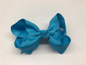 Très Chic Bow Barrettes - Aegean Blue