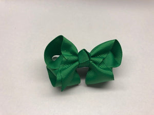 Très Chic Bow Barrettes - Emerald Green