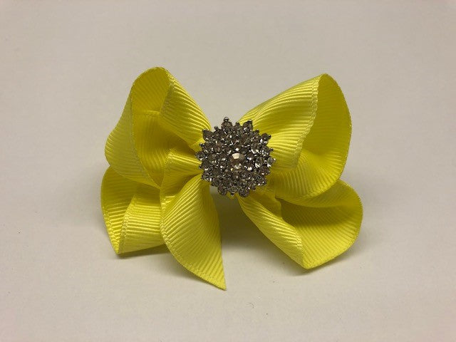 Très Chic Bow Barrettes - Lemon