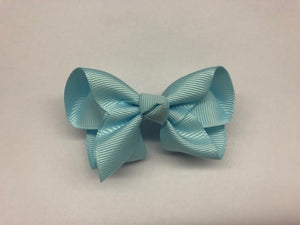 Très Chic Bow Barrettes - Light Blue