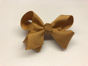 Très Chic Bow Barrettes - Mocha