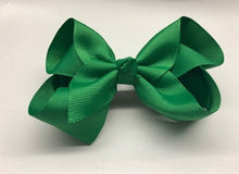 Load image into Gallery viewer, Très Chic Bow Barrettes - Emerald Green