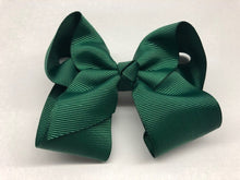 Load image into Gallery viewer, Très Chic Bow Barrettes - Hunter Green