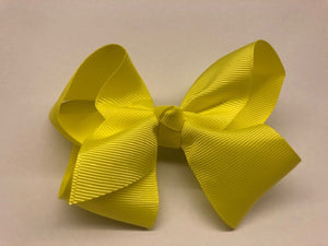 Très Chic Bow Barrettes - Lemon