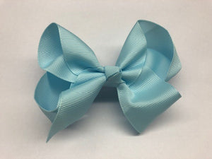 Très Chic Bow Barrettes - Light Blue