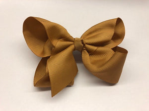 Très Chic Bow Barrettes - Mocha