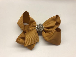 Très Chic Bow Barrettes - Mocha