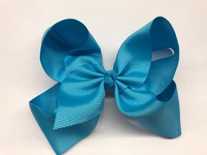 Très Chic Bow Barrettes - Aegean Blue