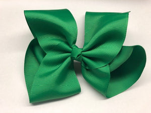 Très Chic Bow Barrettes - Emerald Green