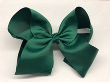 Load image into Gallery viewer, Très Chic Bow Barrettes - Hunter Green