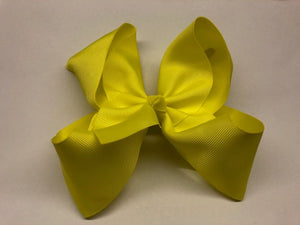 Très Chic Bow Barrettes - Lemon