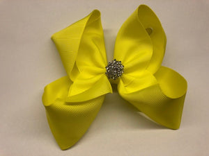 Très Chic Bow Barrettes - Lemon