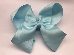 Très Chic Bow Barrettes - Light Blue