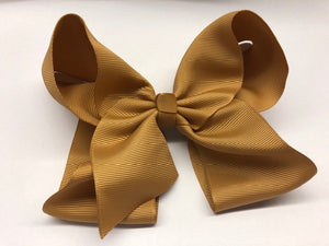 Très Chic Bow Barrettes - Mocha