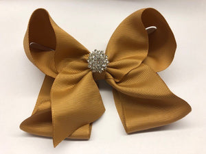 Très Chic Bow Barrettes - Mocha