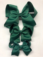 Load image into Gallery viewer, Très Chic Bow Barrettes - Hunter Green