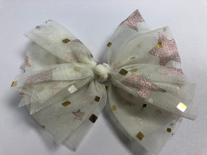 Metal Stars Bow Barrette