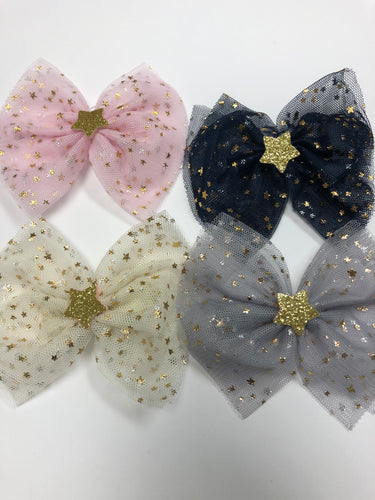 Star Bow Barrettes