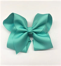 Load image into Gallery viewer, Très Chic Bow Barrettes - Aqua