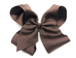 Très Chic Bow Barrettes - Chocolate