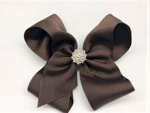 Load image into Gallery viewer, Très Chic Bow Barrettes - Chocolate