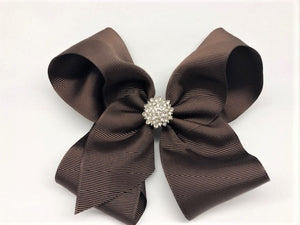 Très Chic Bow Barrettes - Chocolate