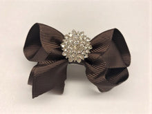 Load image into Gallery viewer, Très Chic Bow Barrettes - Chocolate