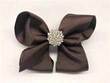 Load image into Gallery viewer, Très Chic Bow Barrettes - Chocolate