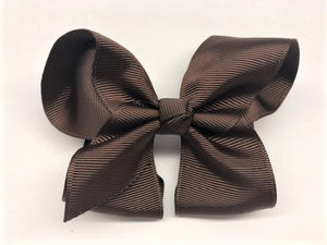 Très Chic Bow Barrettes - Chocolate